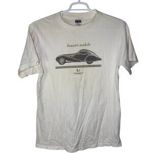 Vintage Tultex Beaute Mobile Montreal Talbot Lago T150 T Shirt Men's Large White